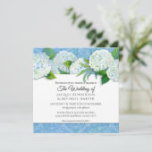 Square Elegant Damask Hydrangea Floral Wedding Einladung (Stehend Vorderseite)