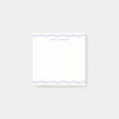 Square Elegant wavy border soft pastel Post-it Klebezettel (Vorderseite)