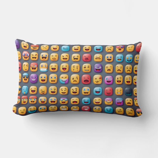 Square Emojis Lendenkissen (Vorderseite)