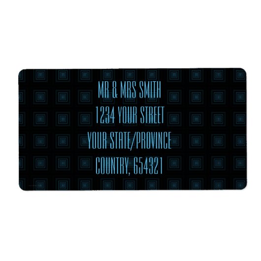 Square Empfang (Square Pattern) Blau (Vorne)