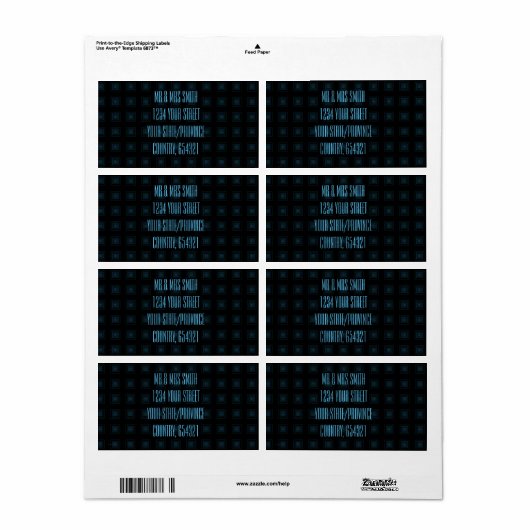 Square Empfang (Square Pattern) Blau (Vorne)
