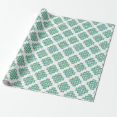 Square Endless Knot in Green and Aqua Geschenkpapier (Ungerollt)