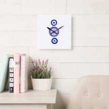 Square Evil Eye Wall Uhr
