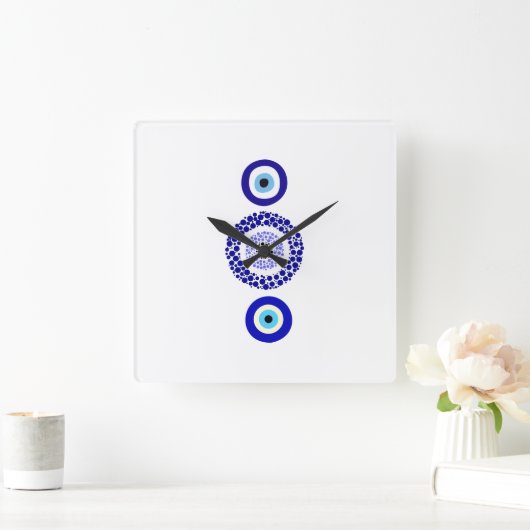 Square Evil Eye Wall Uhr (Zuhause)