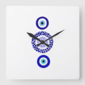 Square Evil Eye Wall Uhr (Vorderseite)