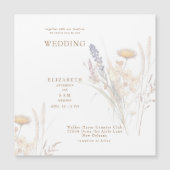 Square Fall Floral Wedding Magneteinladung (Vorderseite)