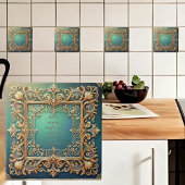 Square Filigree Rahmen anpassbare Bibelversen Fliese