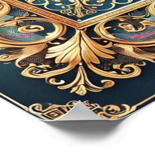 Square Fillagree Frame Anpassbare Bibel Verse Poster (Ecke)