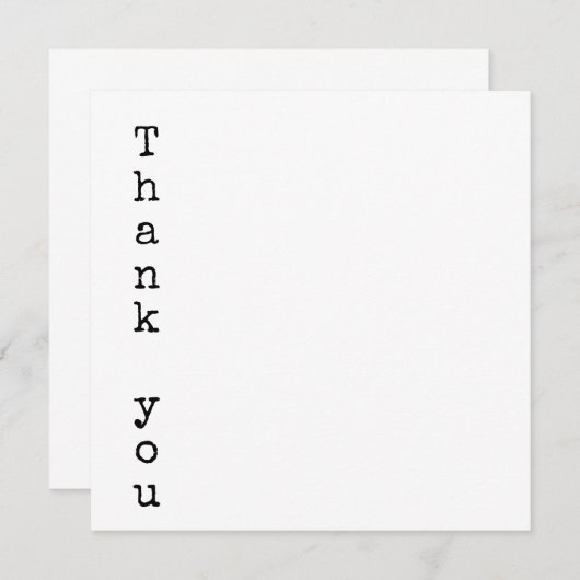 Square Flat Dankeschön Karte (Vorne/Hinten)