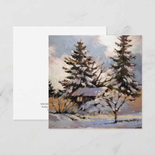 Square Flat Note Card Dankeskarte (Vorne/Hinten)