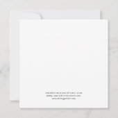 Square Flat Note Card Dankeskarte (Rückseite)