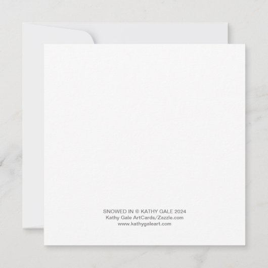 Square Flat Note Card Dankeskarte (Rückseite)