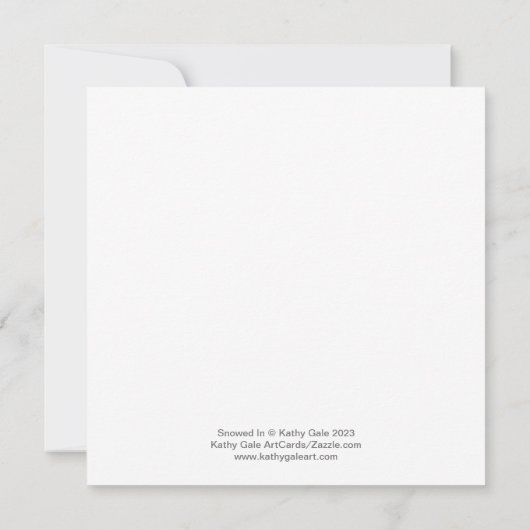 Square Flat Note Card Dankeskarte (Rückseite)