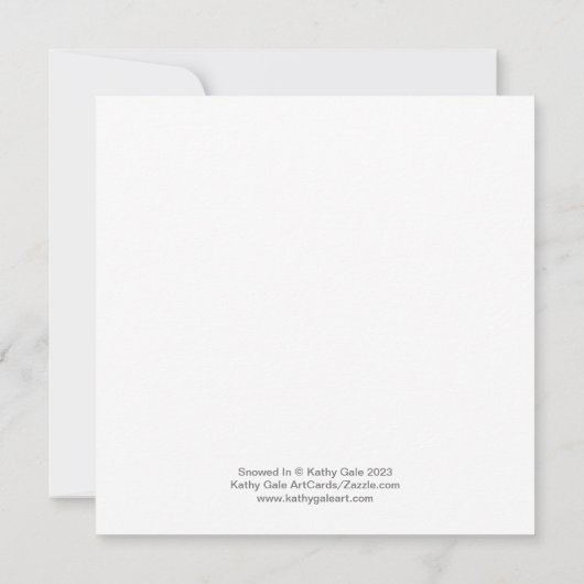 Square Flat Note Card Dankeskarte (Rückseite)