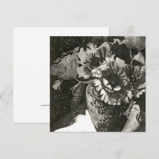 Square Flat Note Card Dankeskarte (Vorne/Hinten)