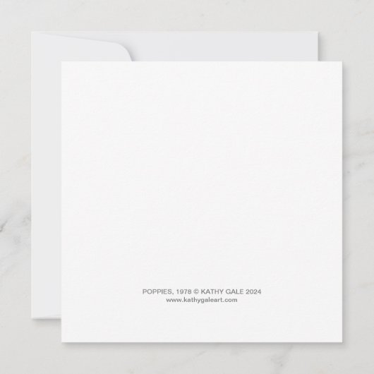 Square Flat Note Card Dankeskarte (Rückseite)