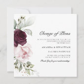 Square Floral Boho | Ankündigungen von Änderungspl (Vorderseite)