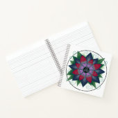 Square floral hearts mandala notebook notizblock (Innenseite)
