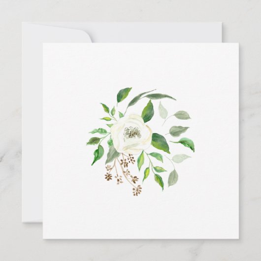 Square Forest Leaf Woodland BOHO Fall Sommer Einladung (Rückseite)