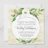 Square Forest Leaf Woodland BOHO Fall Sommer Einladung (Vorderseite)