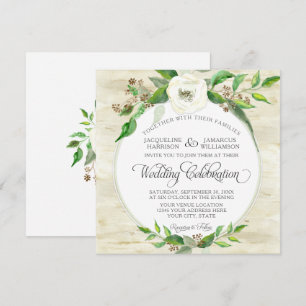 Square Forest Leaf Woodland BOHO Fall Sommer Einladung