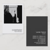 Square Foto 0107 - Im Bau - grau Visitenkarte (Vorne/Hinten)