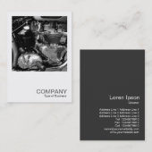 Square Foto 0115 - Klassischer Motorrad-Motor Visitenkarte (Vorne/Hinten)