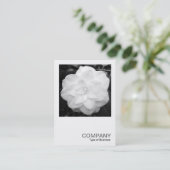 Square Foto 0120 - White Camelia Visitenkarte (Stehend Vorderseite)