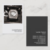 Square Foto 0121 - Altes Telefon Visitenkarte (Vorne/Hinten)