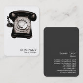 Square Foto 0123a - Altes Telefon II (gerundet) Visitenkarte (Vorne/Hinten)