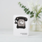 Square Foto 0123a - Altes Telefon II (gerundet) Visitenkarte (Stehend Vorderseite)