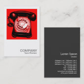 Square Foto 0125 - Hotline - Rot Visitenkarte (Vorne/Hinten)