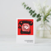 Square Foto 0125 - Hotline - Rot Visitenkarte (Stehend Vorderseite)