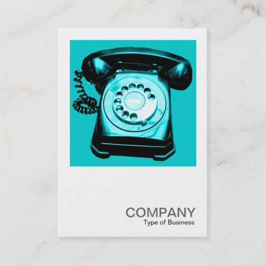 Square Foto 0126 - Hotline - Cyan Blue Visitenkarte (Vorderseite)