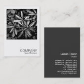 Square Foto 0132 - Rhododendron-Blätter Visitenkarte (Vorne/Hinten)