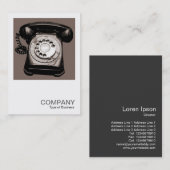 Square Foto 0148 - Altes Telefon - Warm geschmückt Visitenkarte (Vorne/Hinten)