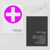 Square Foto 0157 - Big Plus Schild - Magenta Visitenkarte (Vorne/Hinten)