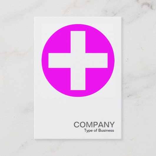 Square Foto 0157 - Big Plus Schild - Magenta Visitenkarte (Vorderseite)