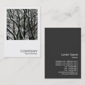 Square Foto 0176 - Zweige mit Schnee Visitenkarte (Vorne/Hinten)