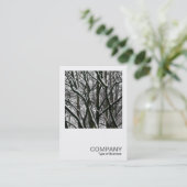 Square Foto 0176 - Zweige mit Schnee Visitenkarte (Stehend Vorderseite)
