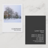 Square Foto 0177 - Schnee im Park Visitenkarte (Vorne/Hinten)