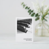 Square Foto 0181 - Tastatur B&W Visitenkarte (Stehend Vorderseite)