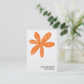 Square Foto 0210 - Hübsche Blume - Orange Visitenkarte (Stehend Vorderseite)