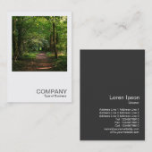 Square Foto 023 - Pfad im Wald Visitenkarte (Vorne/Hinten)