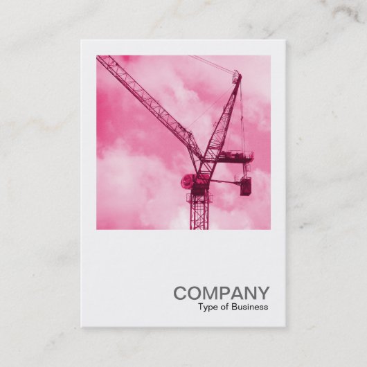 Square Foto 0246 - Pink Crane Visitenkarte (Vorderseite)