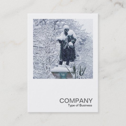 Square Foto 0278 - Schnee im Park Visitenkarte (Vorderseite)