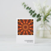 Square Foto 0285 - Orange Kaleidoskop 02 Visitenkarte (Stehend Vorderseite)