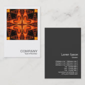 Square Foto 0287 - Orange Kaleidoscope 03 Visitenkarte (Vorne/Hinten)