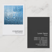 Square Foto 0307 - Blue Water Visitenkarte (Vorne/Hinten)