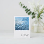 Square Foto 0307 - Blue Water Visitenkarte (Stehend Vorderseite)